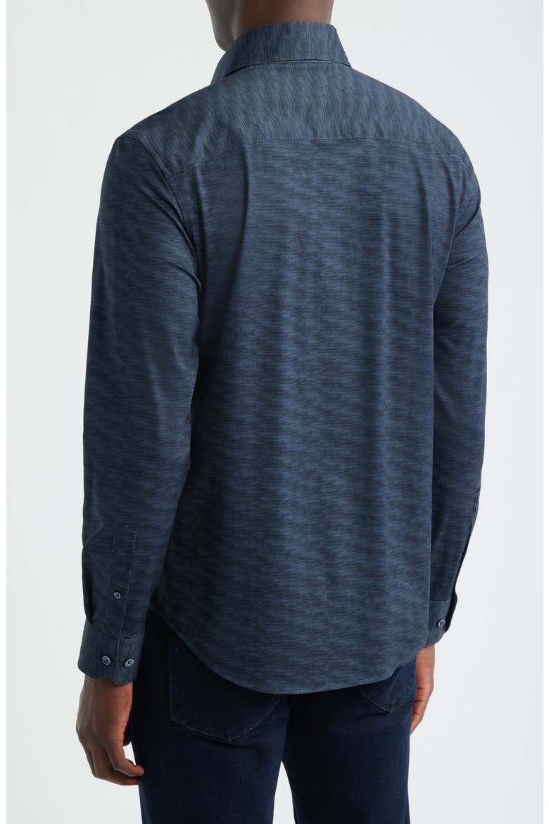 Devon OoohCotton® Button-Up Shirt, Alternate, color, MIDNIGHT