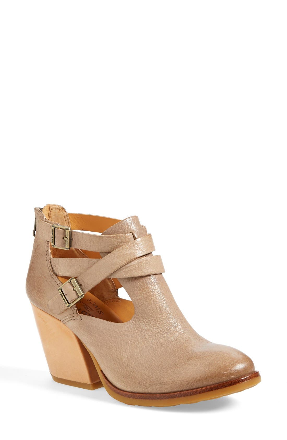 'Stina' Leather Bootie, Main, color, VAPOR GREY
