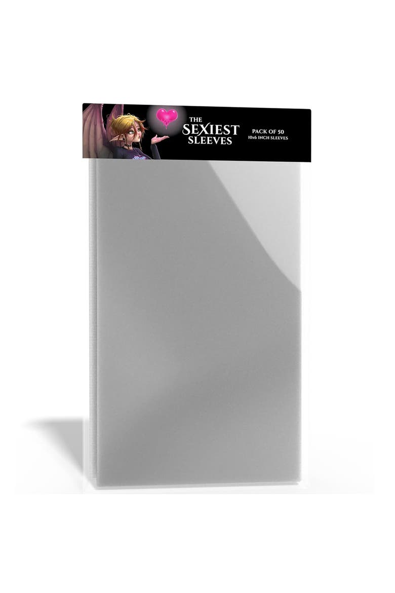 The Sexiest Sleeves 50 Pack, 10x6 Inches, XL Size, Clear Card Sleeves, Main, color, Clear