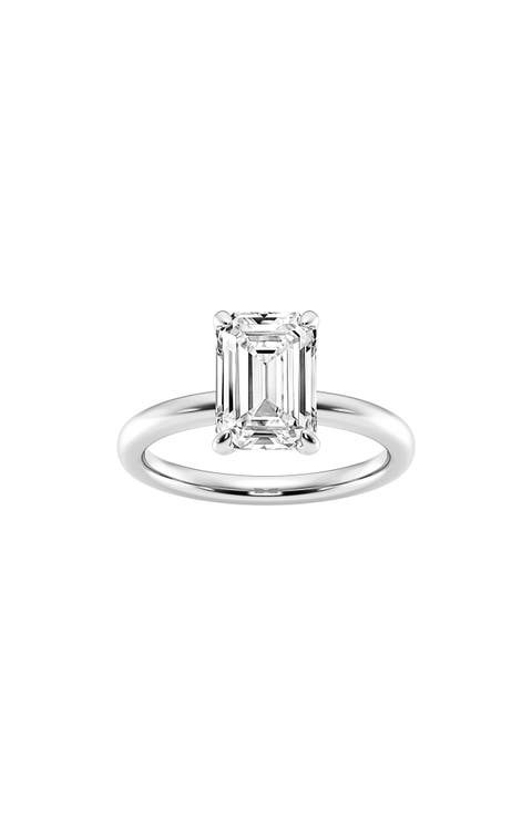 Emerald Cut Lab Created Diamond Engagement Ring - 2.50 ctw