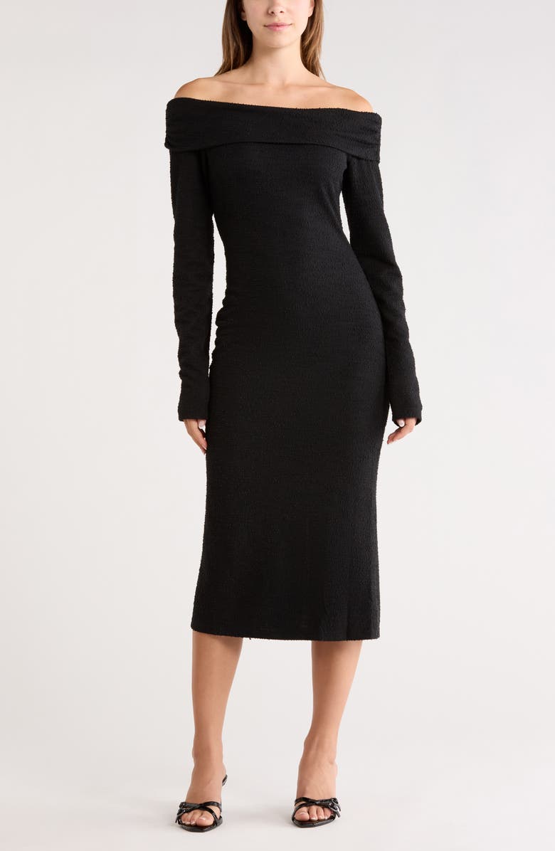 AREA STARS Bailey Off the Shoulder Dress, Main, color, Black
