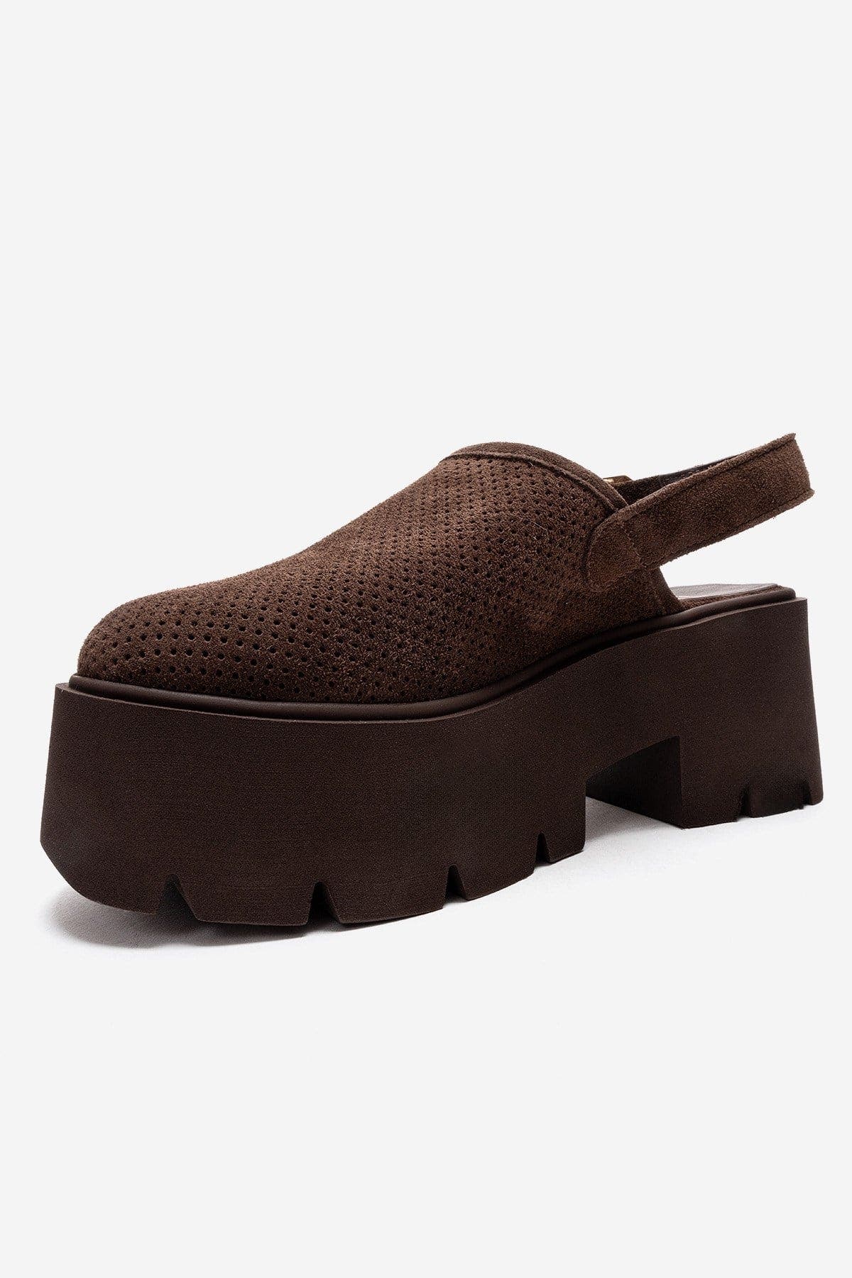 Forever & Always Shoes Caldris Leather Platform Sandal, Alternate, color, Brown Suede