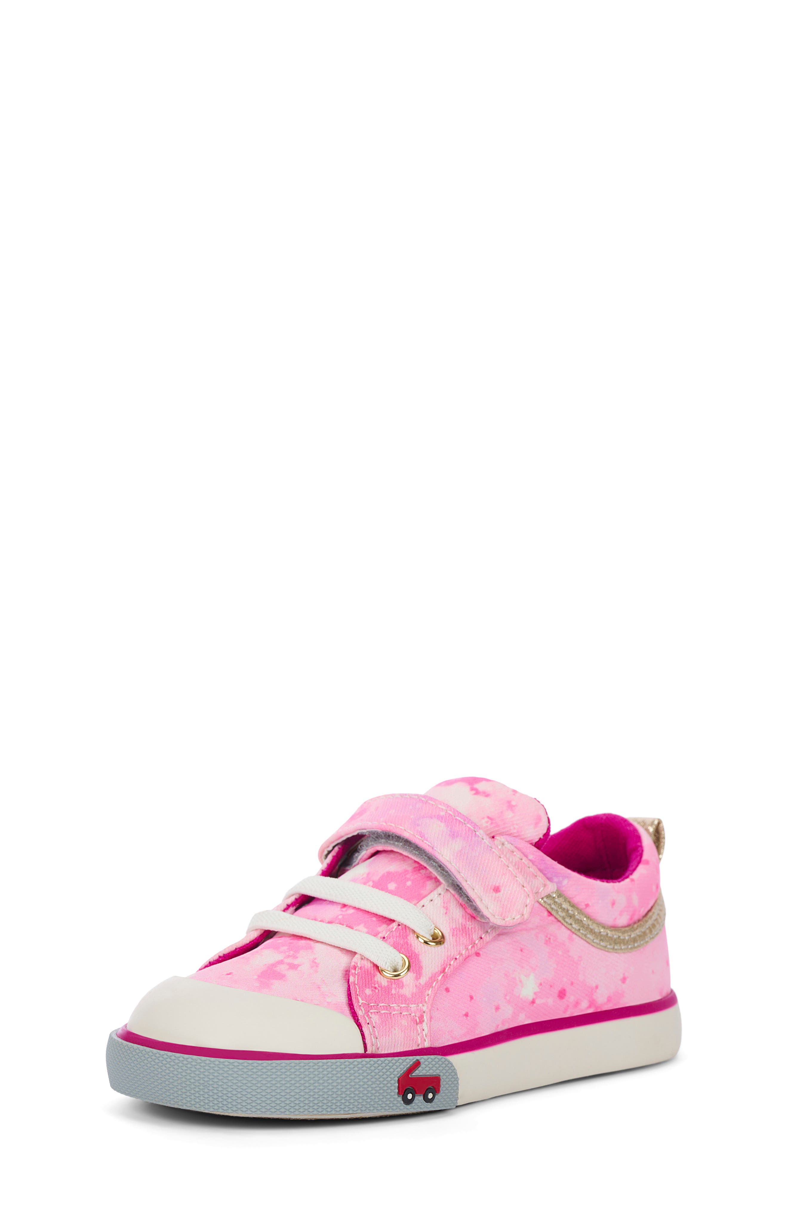 Kids' Kristin Sneaker, Alternate, color, HOT PINK/STARS