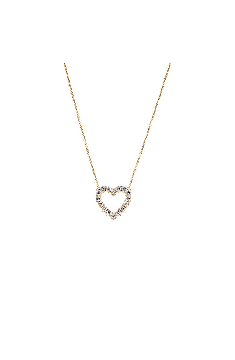 BY ADINA EDEN Lab Grown Diamond Cut Out Heart Necklace 14K, Main, color, 