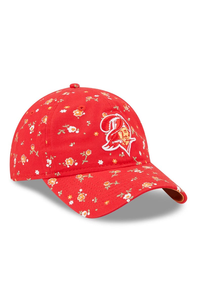 New Era Women's New Era Red Tampa Bay Buccaneers  Floral 9TWENTY Adjustable Hat, Alternate, color, 
