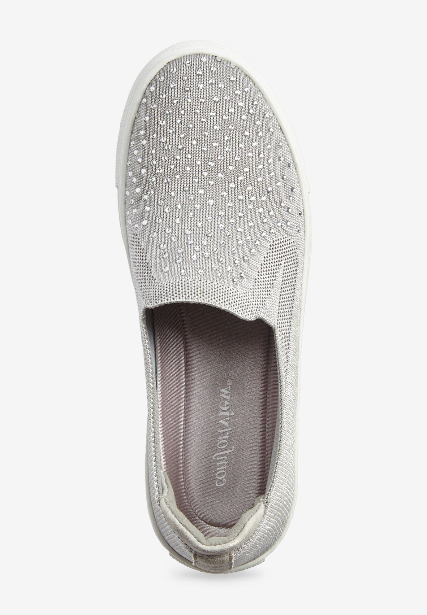 The Alena Slip On Sneaker, Alternate, color, GREY RHINESTONE