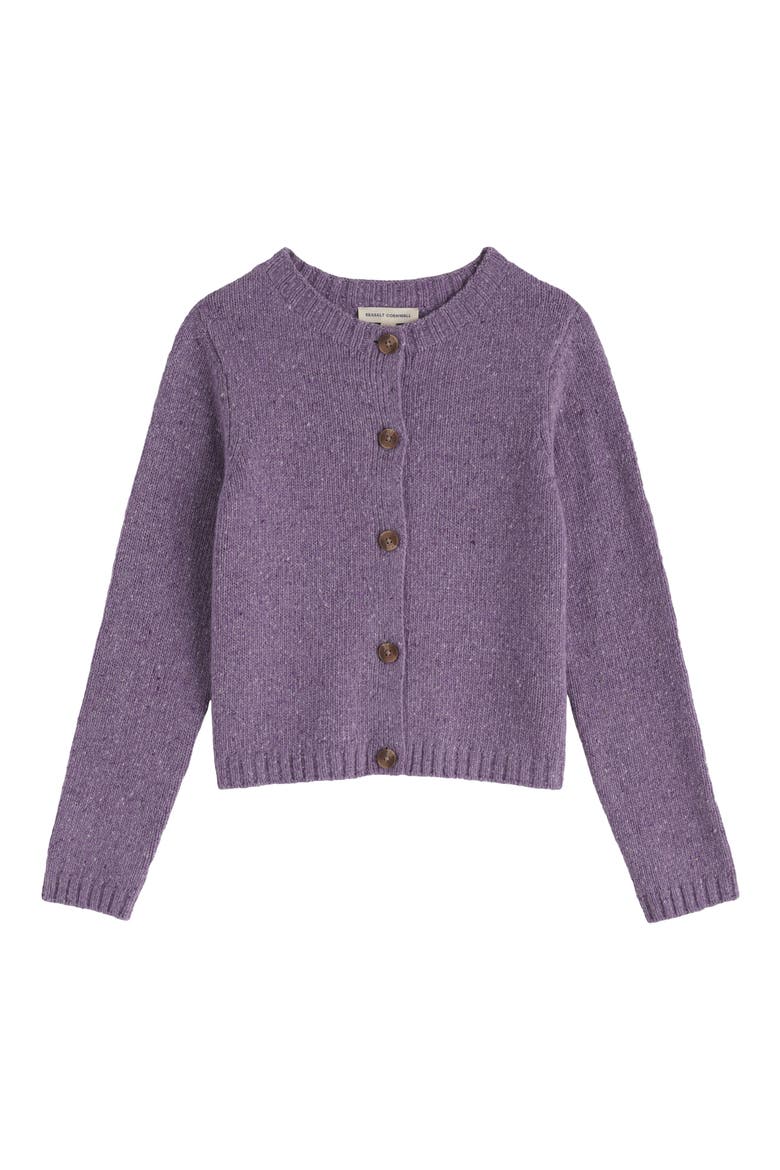 Dawson Pick Merino Wool Blend Cardigan, Alternate, color, GRAPE THISTLE