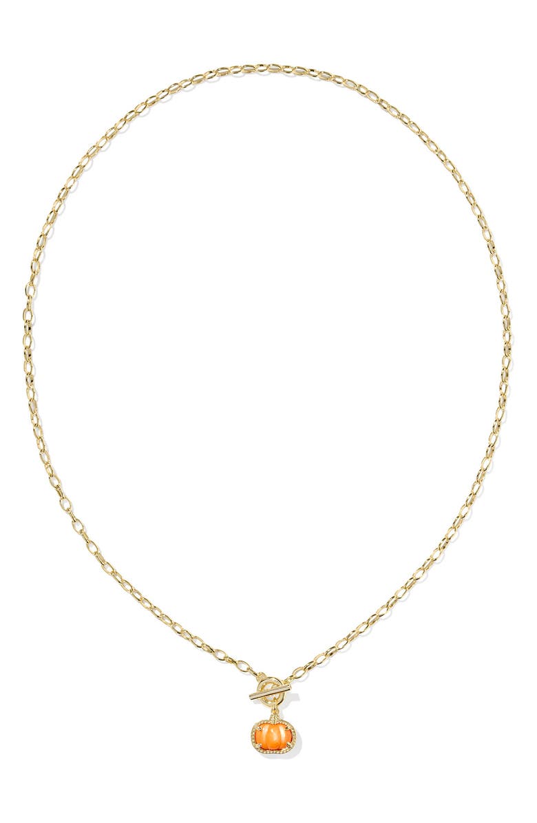 Kendra Scott Pumpking Pendant Toggle Necklace, Alternate, color,
