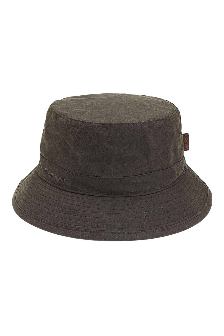 Waxed Cotton Bucket Hat, Alternate, color, OLIVE