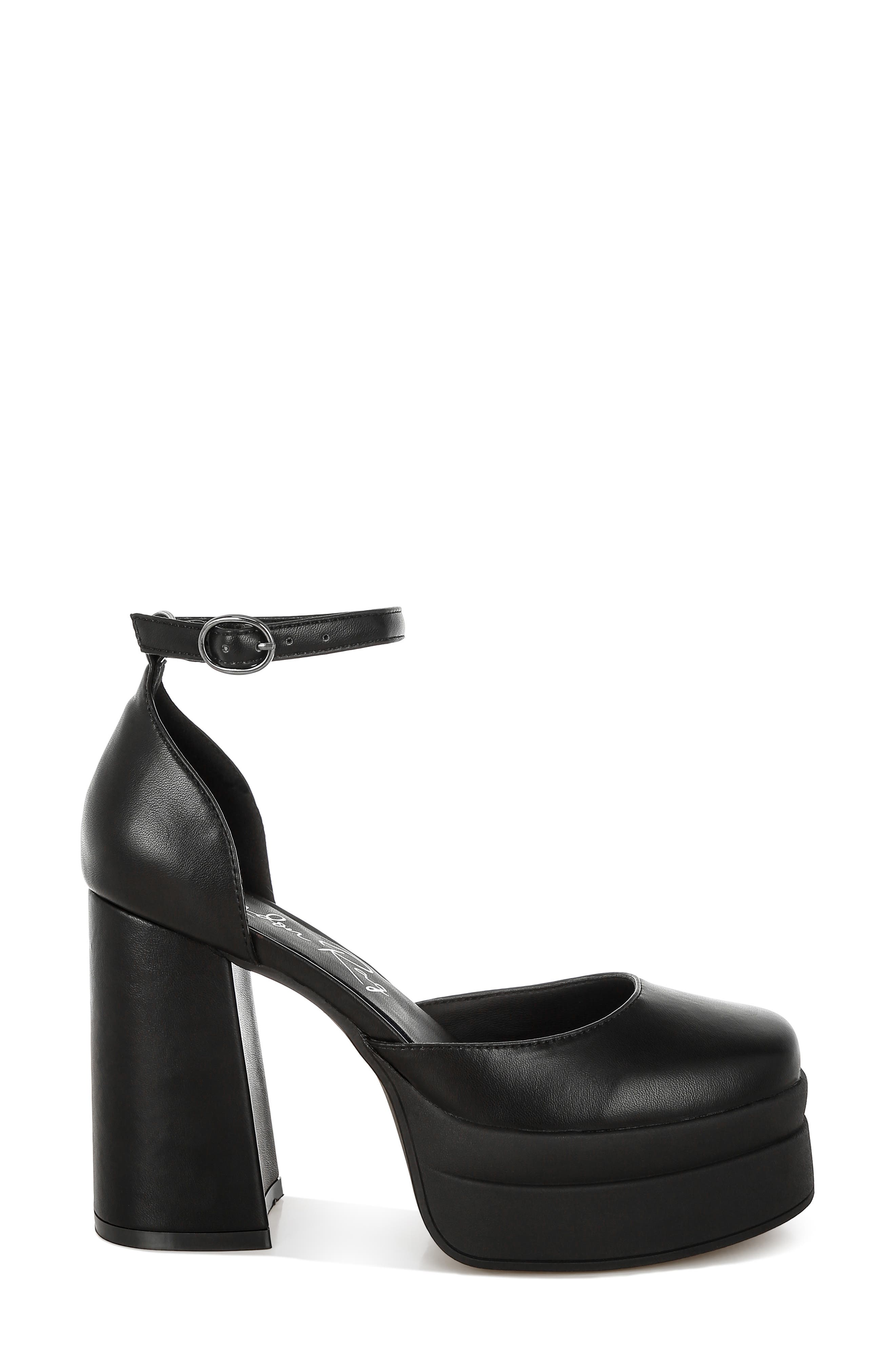 LONDON RAG Araminta Block Heel Platform Pump, Alternate, color, Black