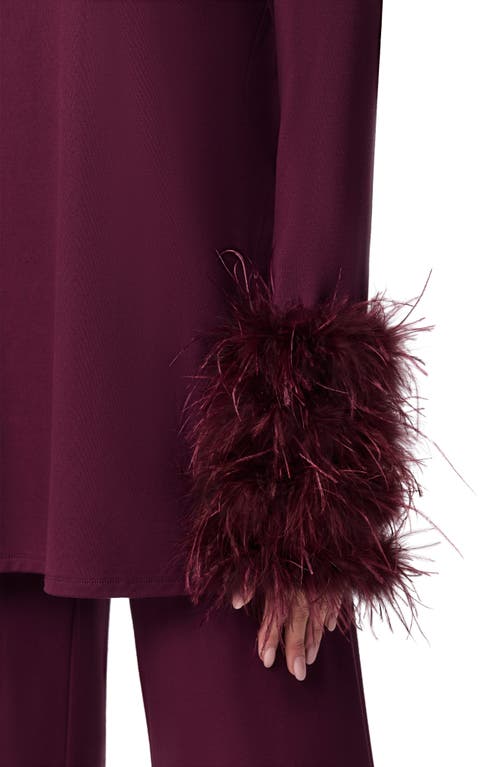 Naked Wardrobe Butter Boat Neck Tunic In Purple