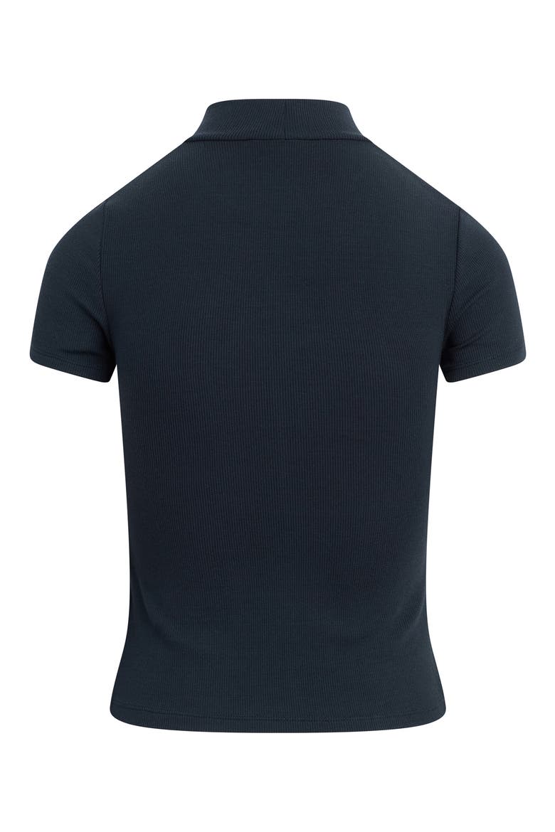 The Stockholm Mock Neck Rib Top, Alternate, color, NAVY