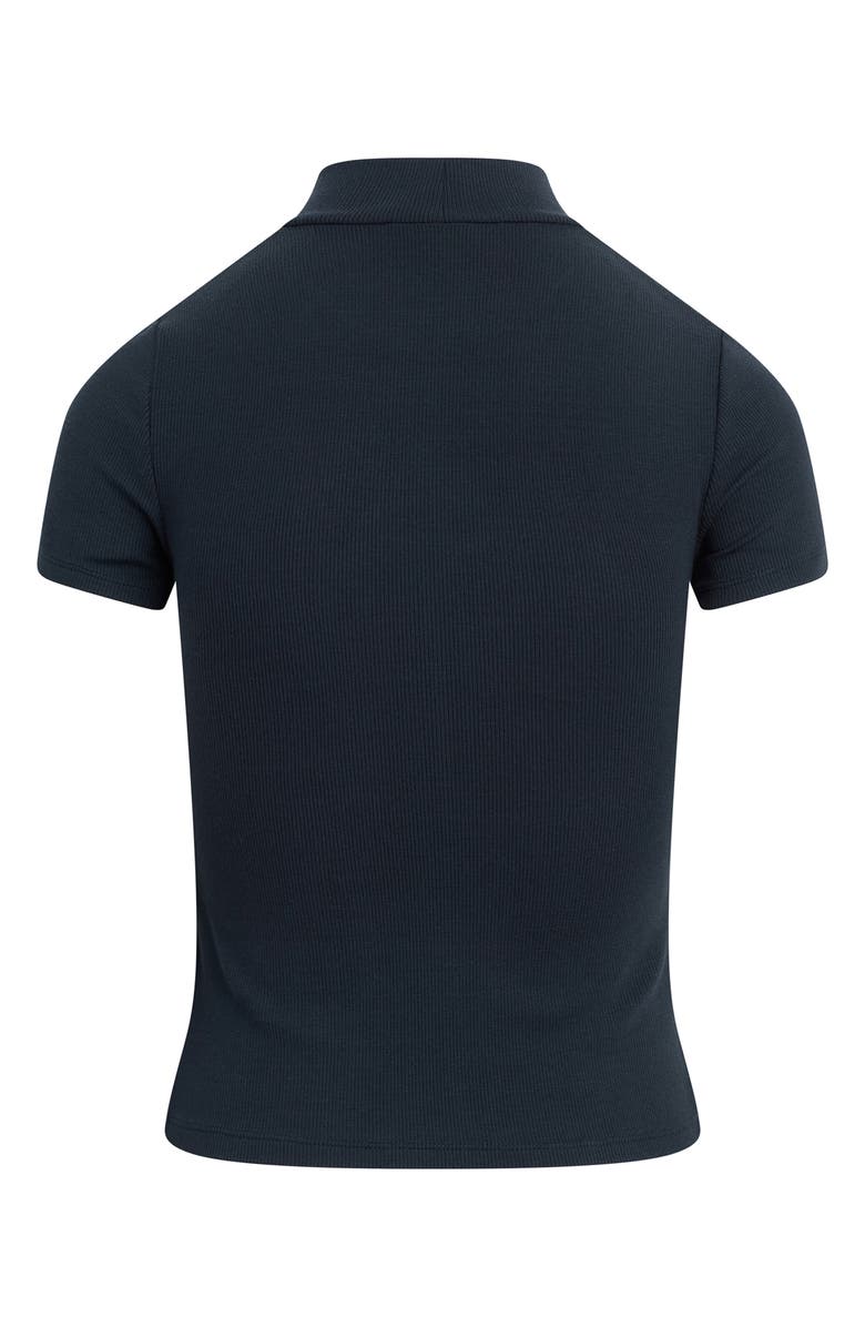 Favorite Daughter The Stockholm Mock Neck Rib Top, Alternate, color, Navy