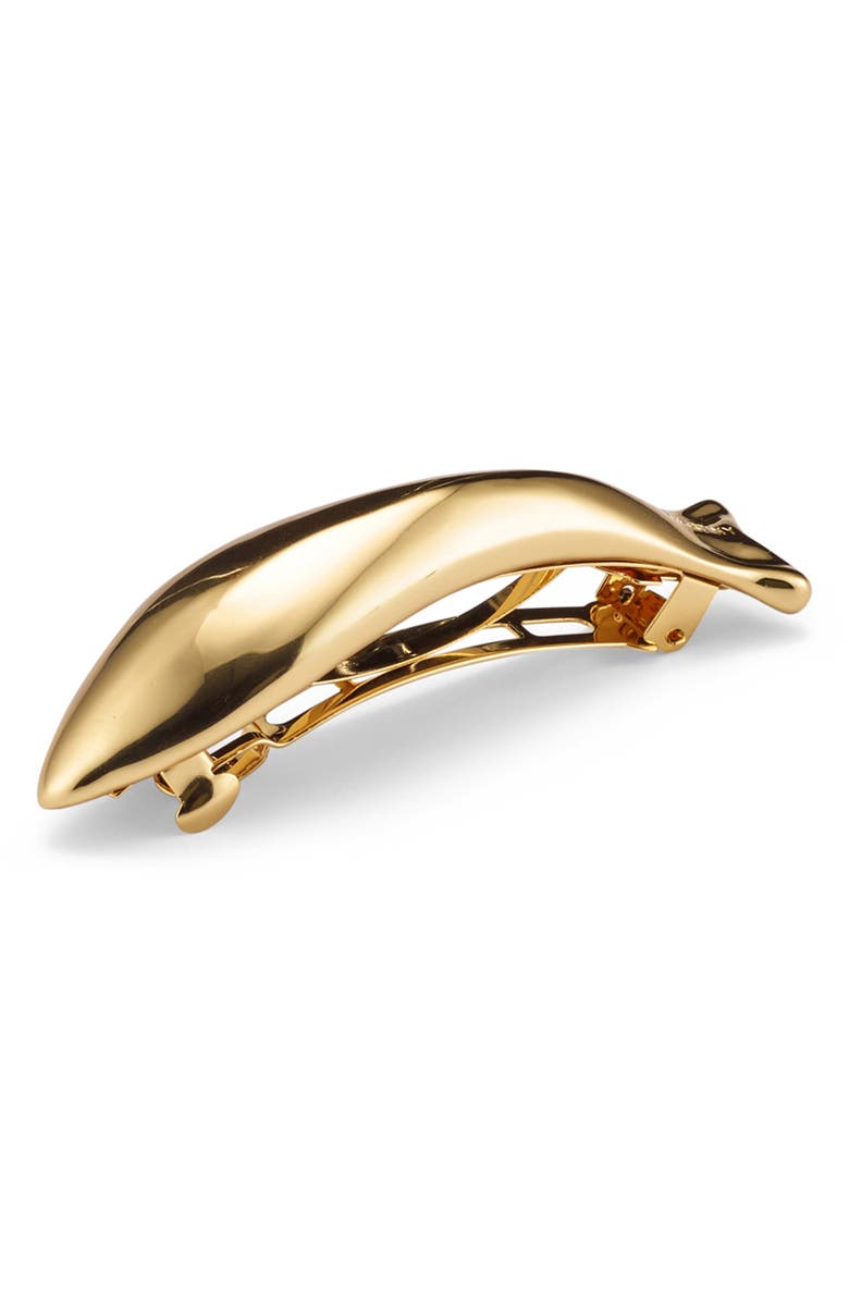 LELET NY Glossy Fin Barrette, Main, color, Gold