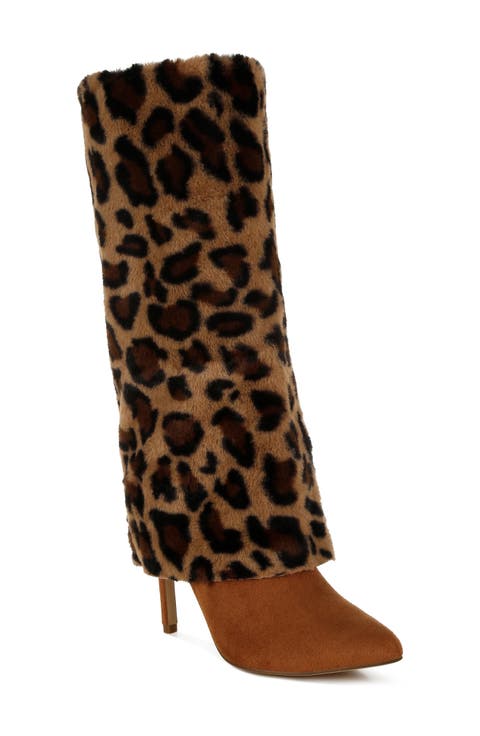 Everglade Faux Calf Hair Knee High Boot (Women)