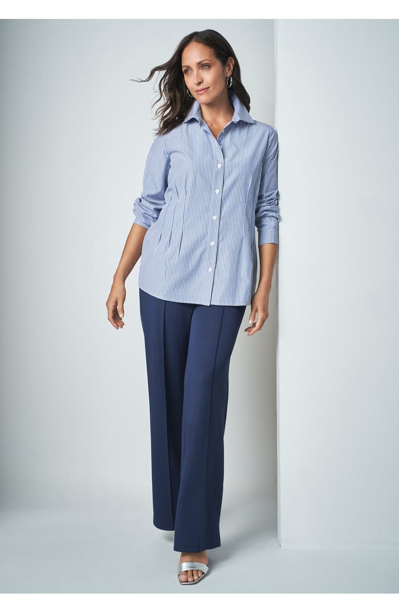 Jessica London Stitched Waist Poplin Shirt, Alternate, color, 