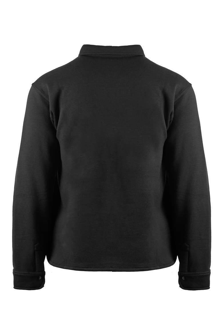 Fleece Shirt Jacket, Alternate, color, BLACK
