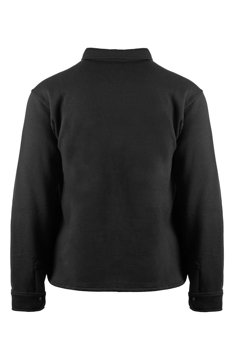 BURNSIDE Fleece Shirt Jacket, Alternate, color, Black
