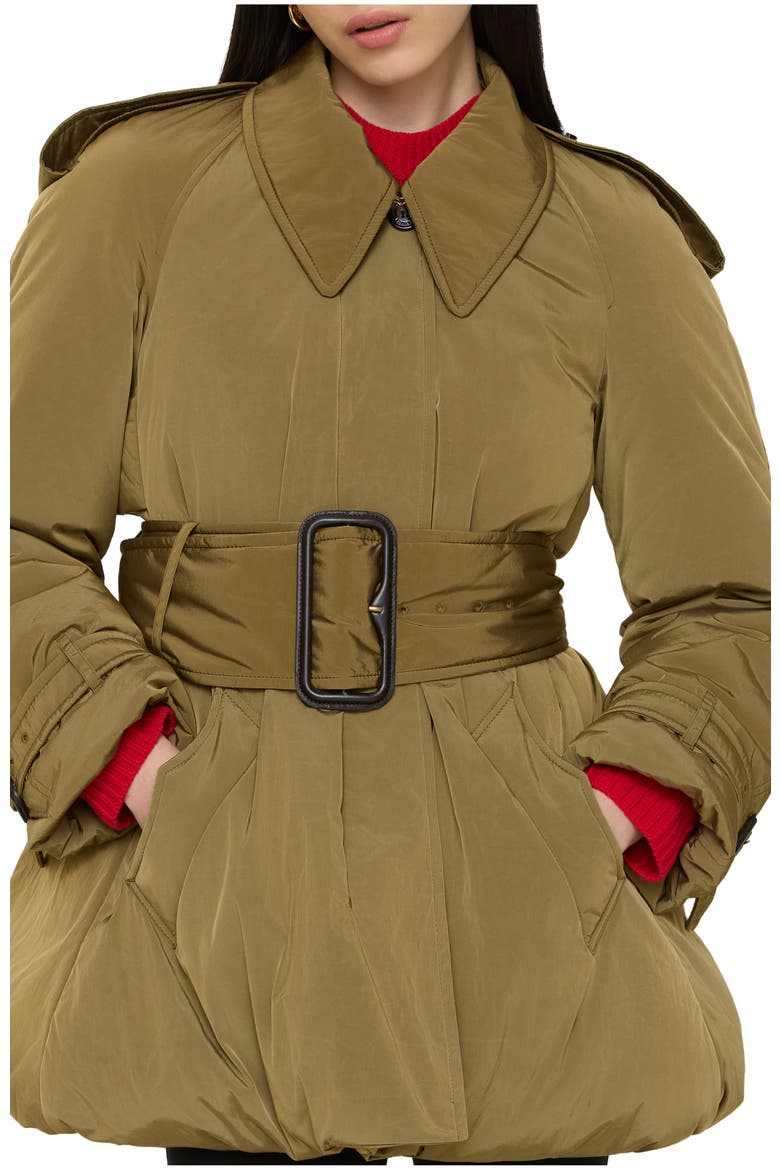 Belted Berryhill Padded Car Coat, Main, color, Willow brown