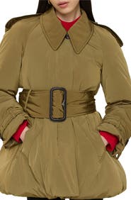 Burberry Belted Berryhill Padded Car Coat