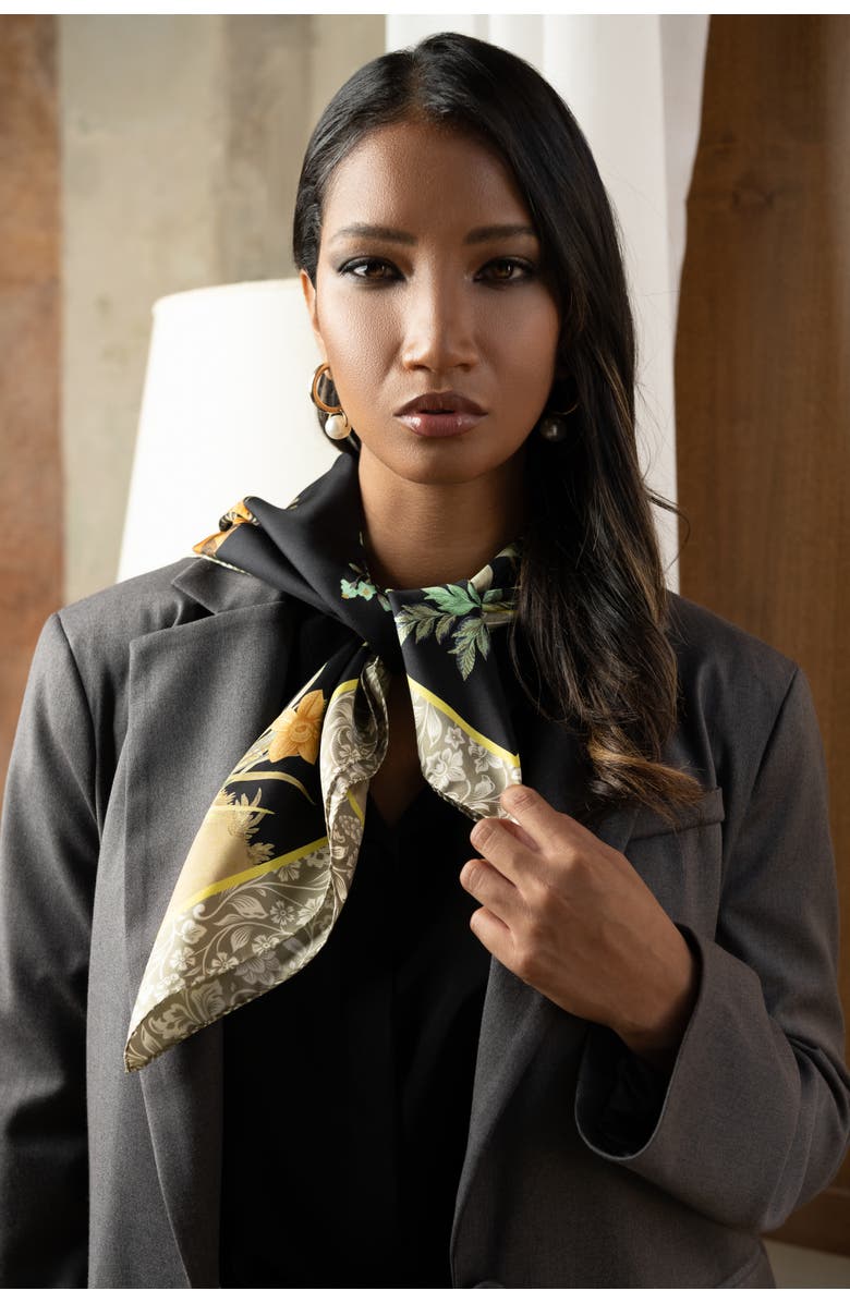 Elizabetta Fantasia - Hand Rolled Silk Foulard for Women, Alternate, color, 