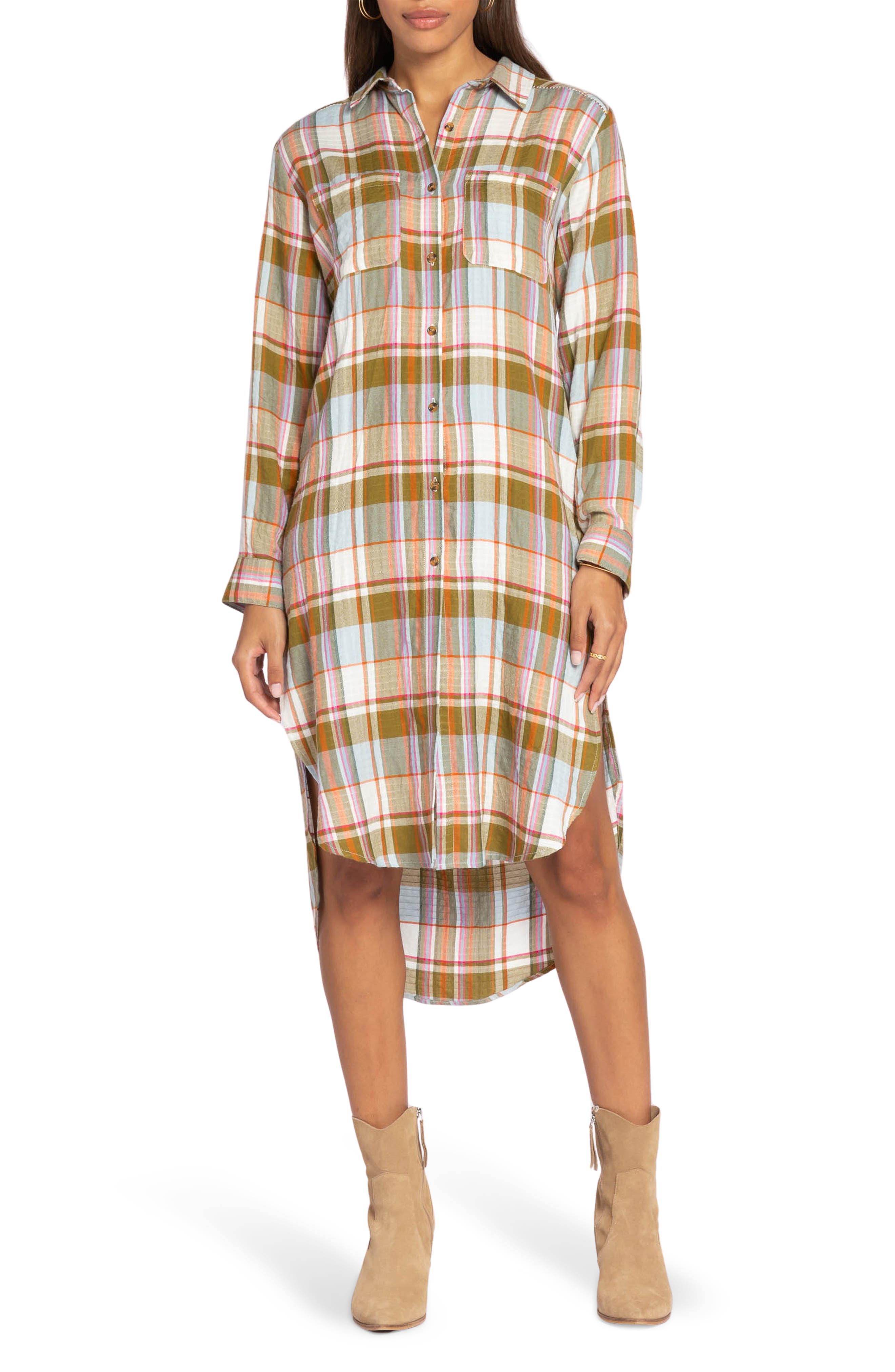 VELVET HEART Emerson Plaid Long Sleeve Tunic