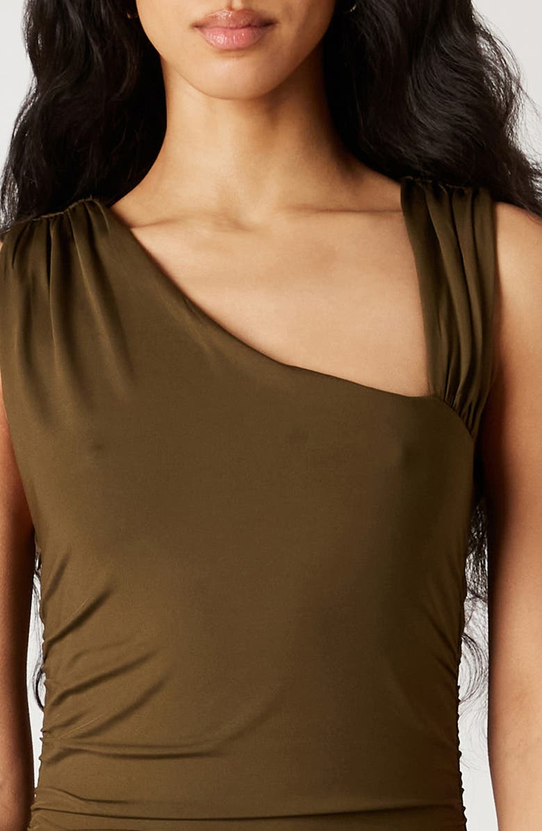 Nia Marie Ruched Body-Con Minidress, Alternate, color, Olive