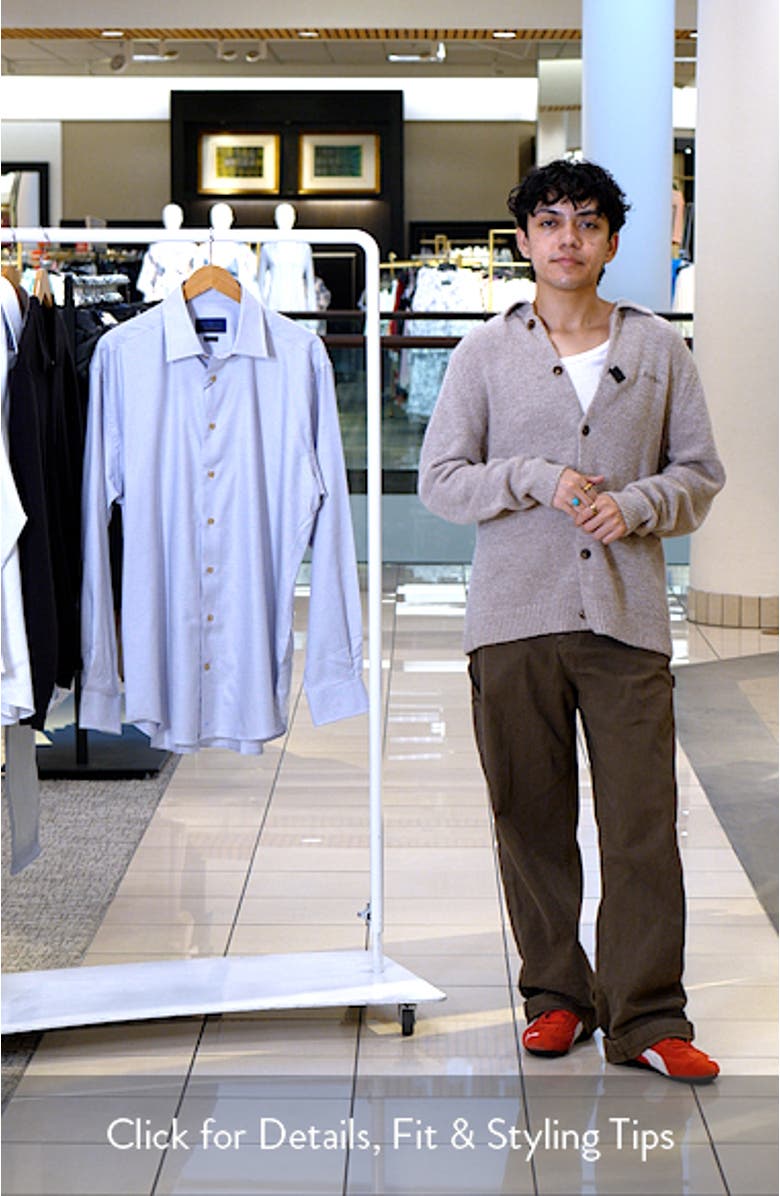 Regular Fit Microcheck Cotton Dress Shirt, sales video thumbnail