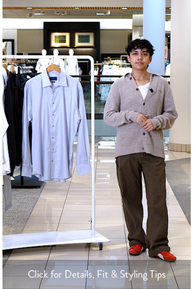 Regular Fit Microcheck Cotton Dress Shirt video