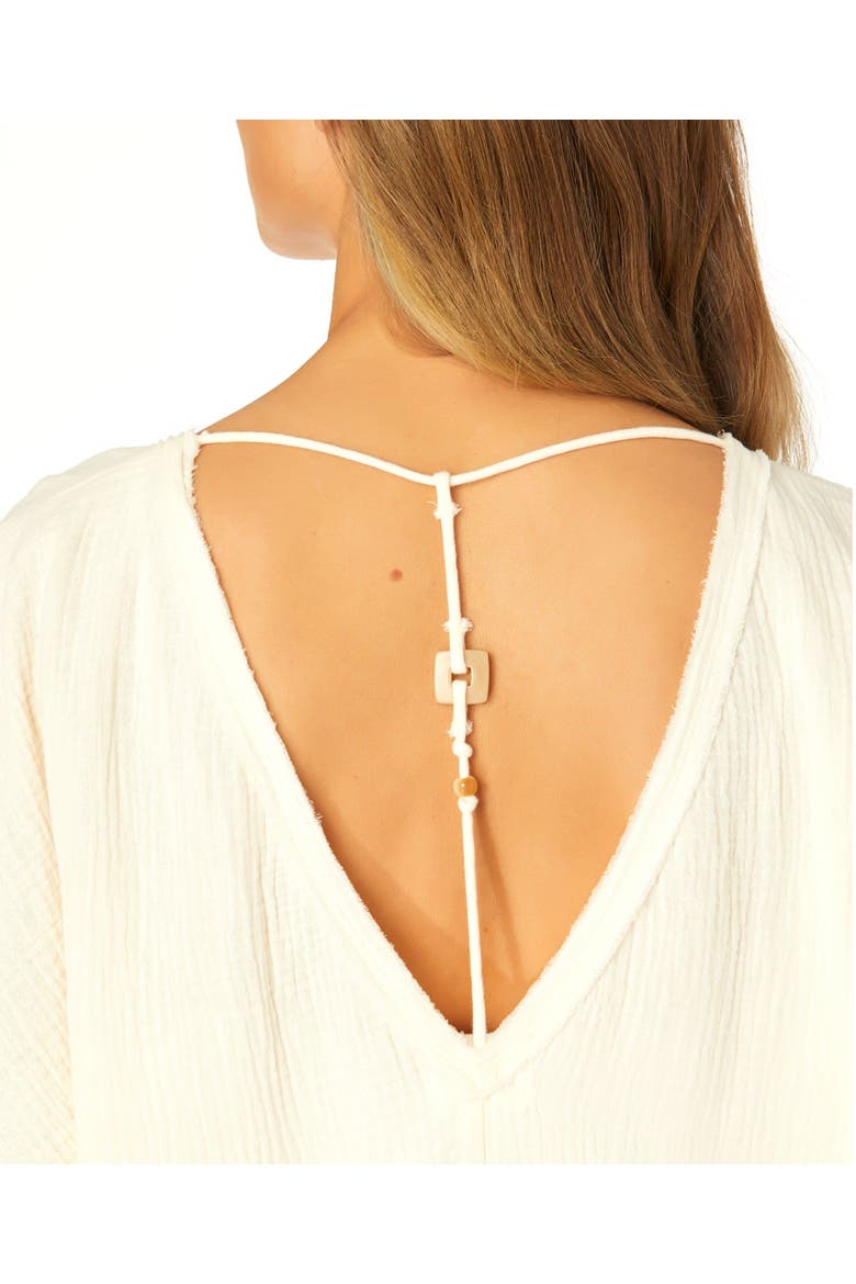 Women's Double V Neck Kaftan Cover Up, Alternate, color, Gardenia