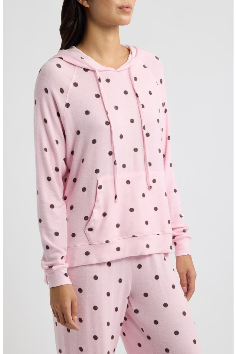 Lucy Spotted Pink Hoodie, Alternate, color, BALLET PINK