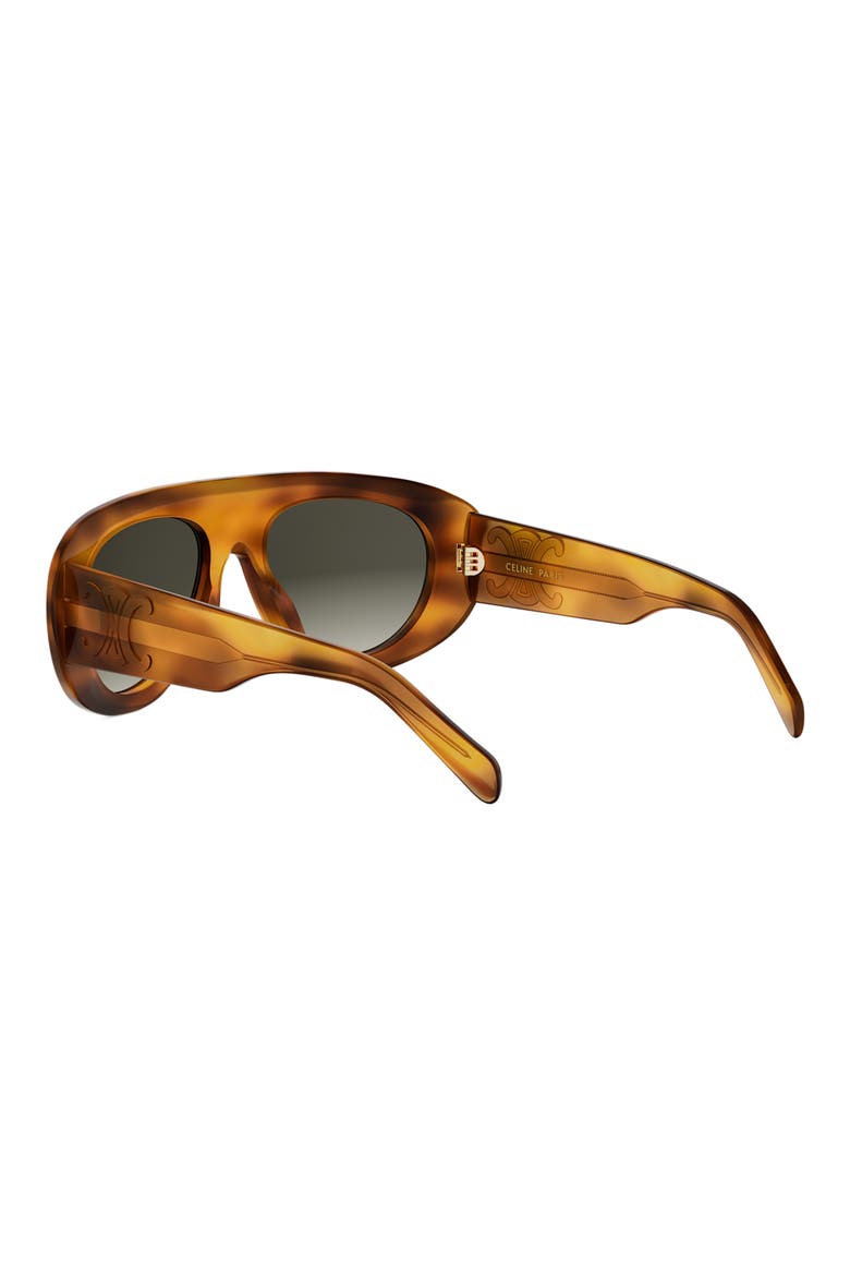 Triomphe Stamp 52mm Gradient Pilot Sunglasses, Alternate, color, BLNDHAV/BRNG