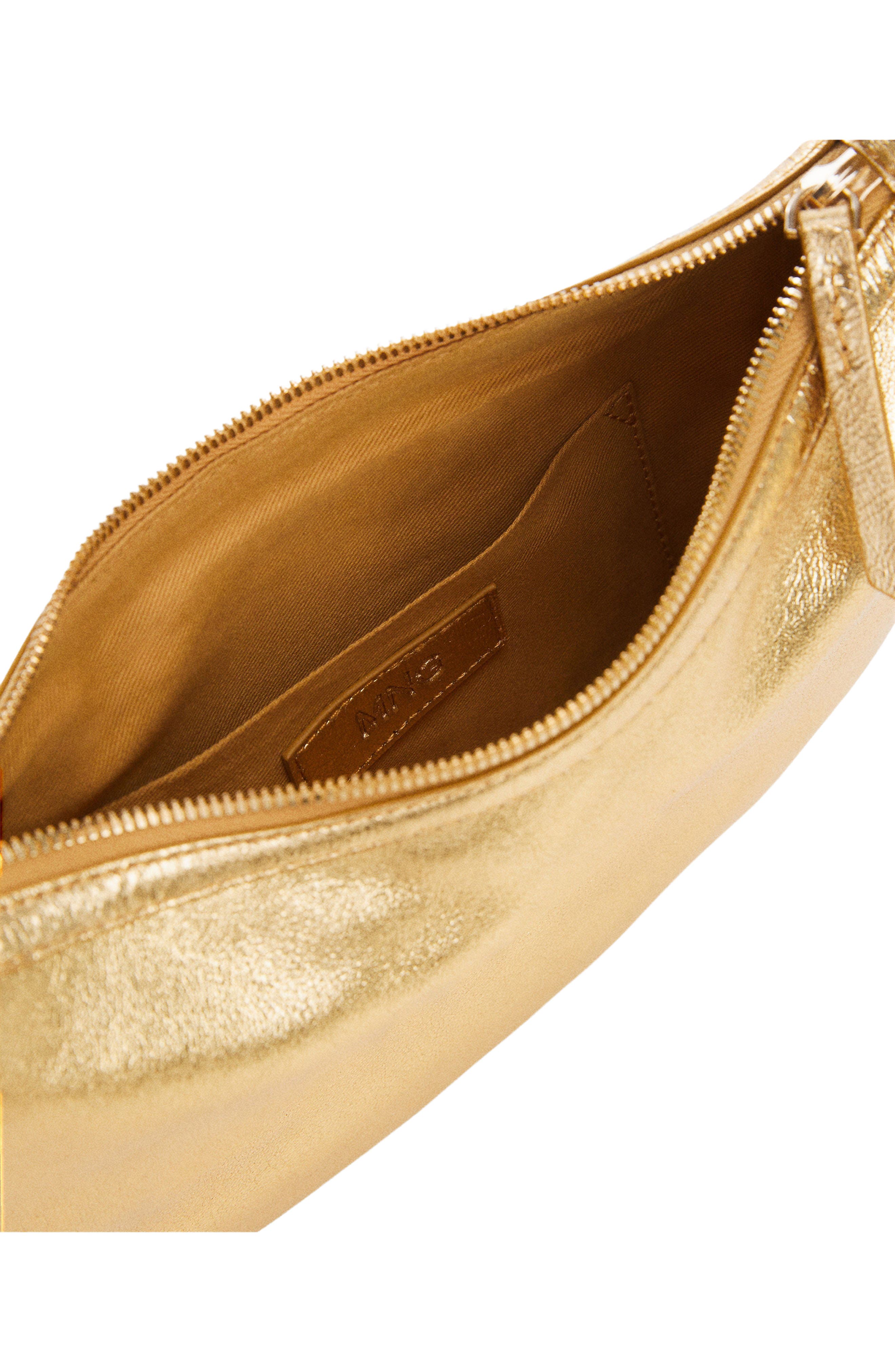 MANGO Leather Shoulder Bag, Alternate, color, 