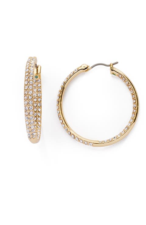 Pavé Crystal Hoop Earrings
