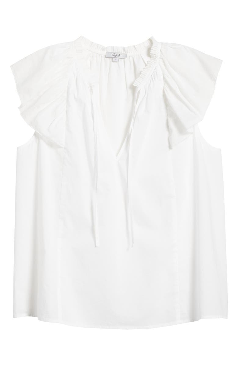 Rails Karysa Ruffle Sleeve Cotton Top, Alternate, color, White