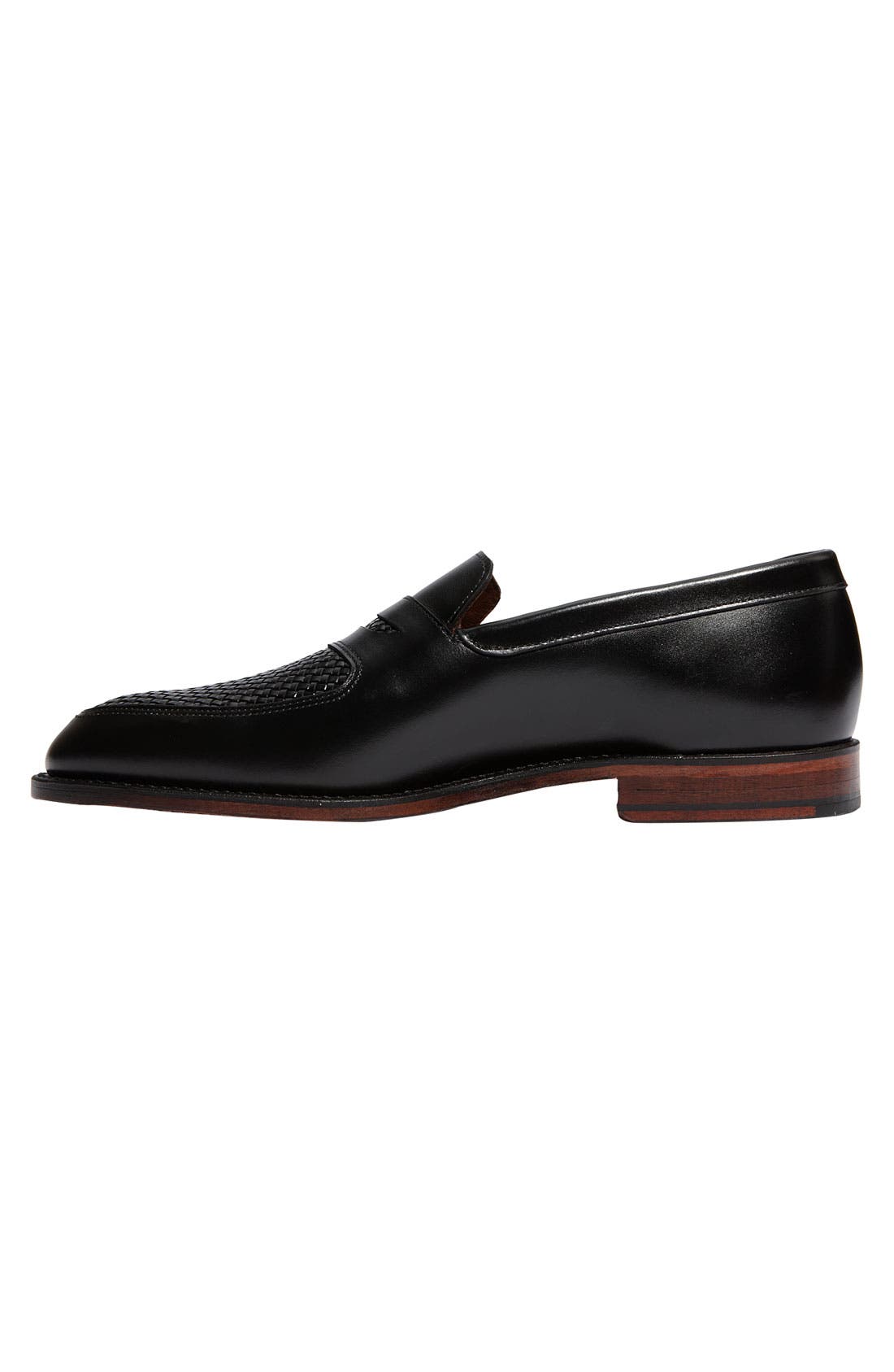 'Carlsbad' Penny Loafer, Alternate, color, BLACK