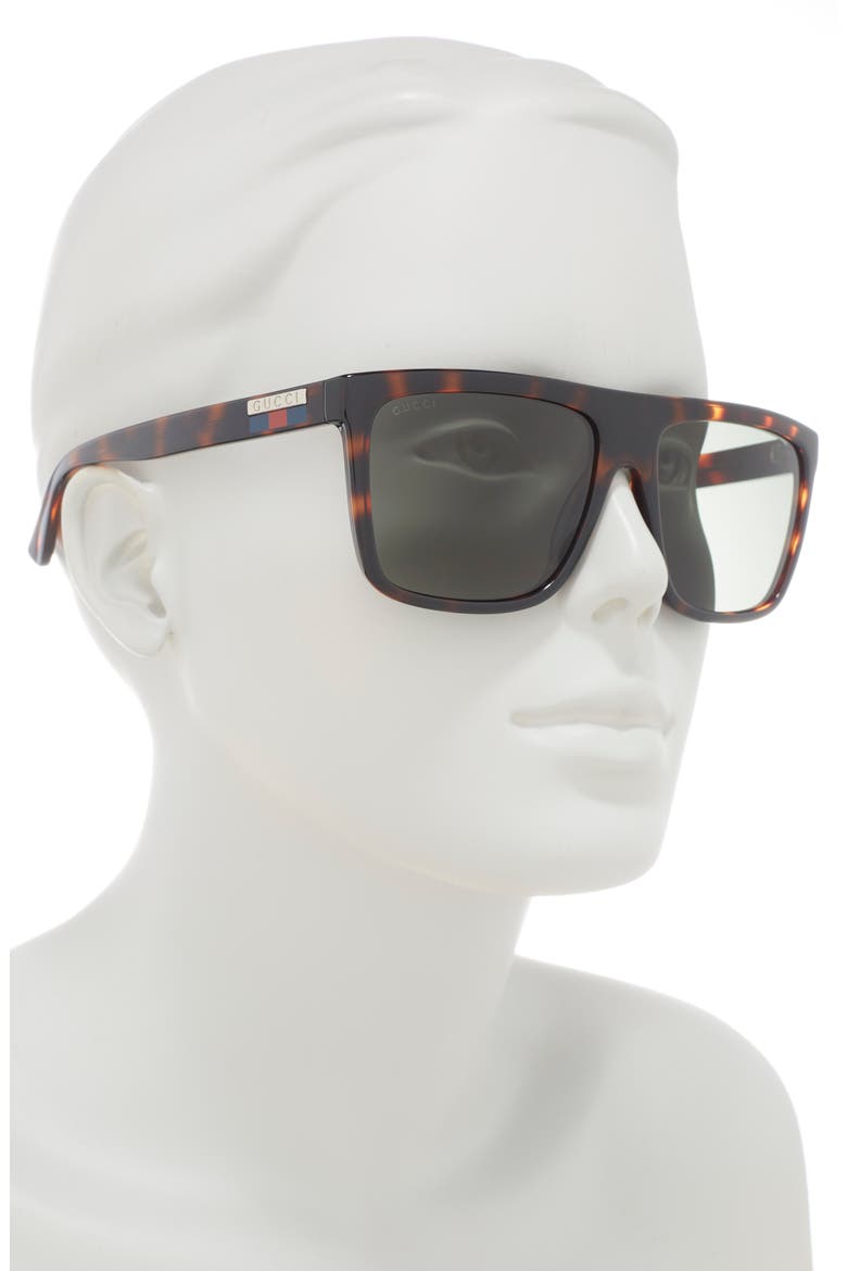 59mm Square Sunglasses, Alternate, color, HAVNANA HAVANA GREEN