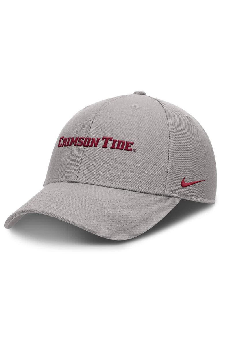 Nike Men's Nike Gray Alabama Crimson Tide 2025 On-Field Rise Performance Adjustable Hat, Main, color, 