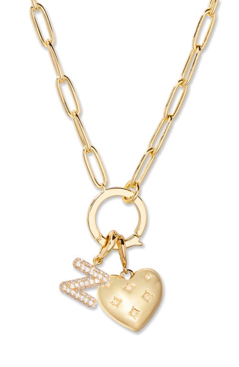 Lillian Initial Heart Charm Necklace