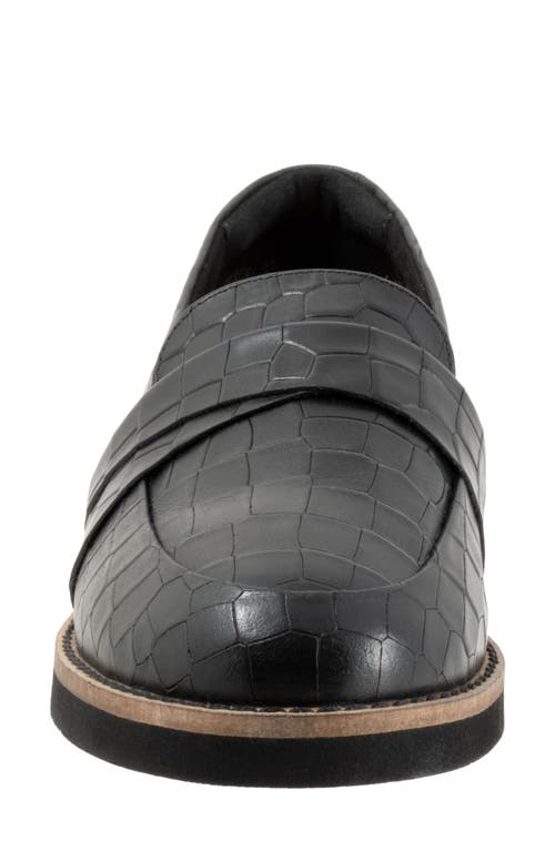 Softwalk ® Walsh Loafer In Black Croco