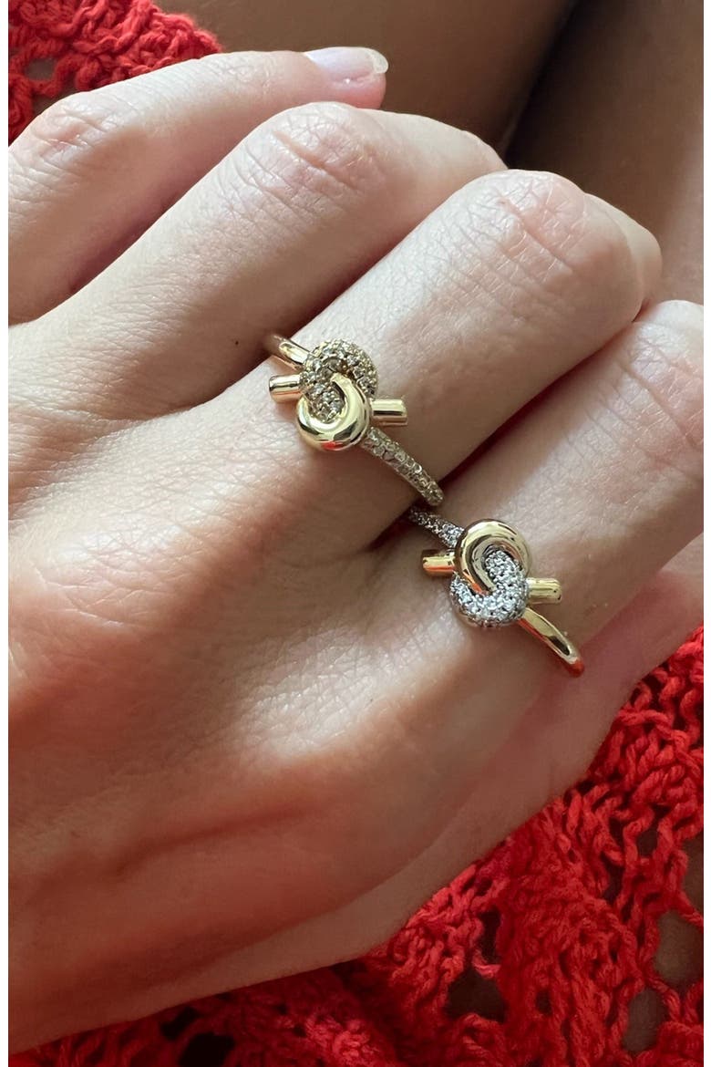 Love Knot Ring, Alternate, color, Gold