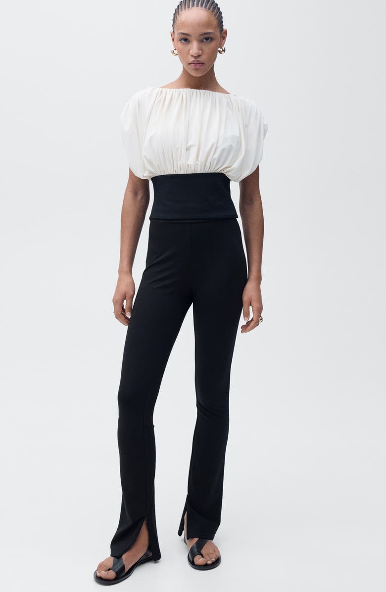 MANGO Slit Hem Skinny Pants, Alternate, color, 