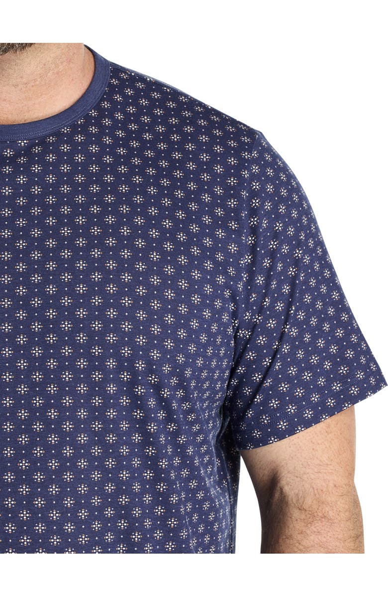 Harbor Bay by DXL Big & Tall Moisture-Wicking Star Print T-Shirt, Alternate, color, Peacoat