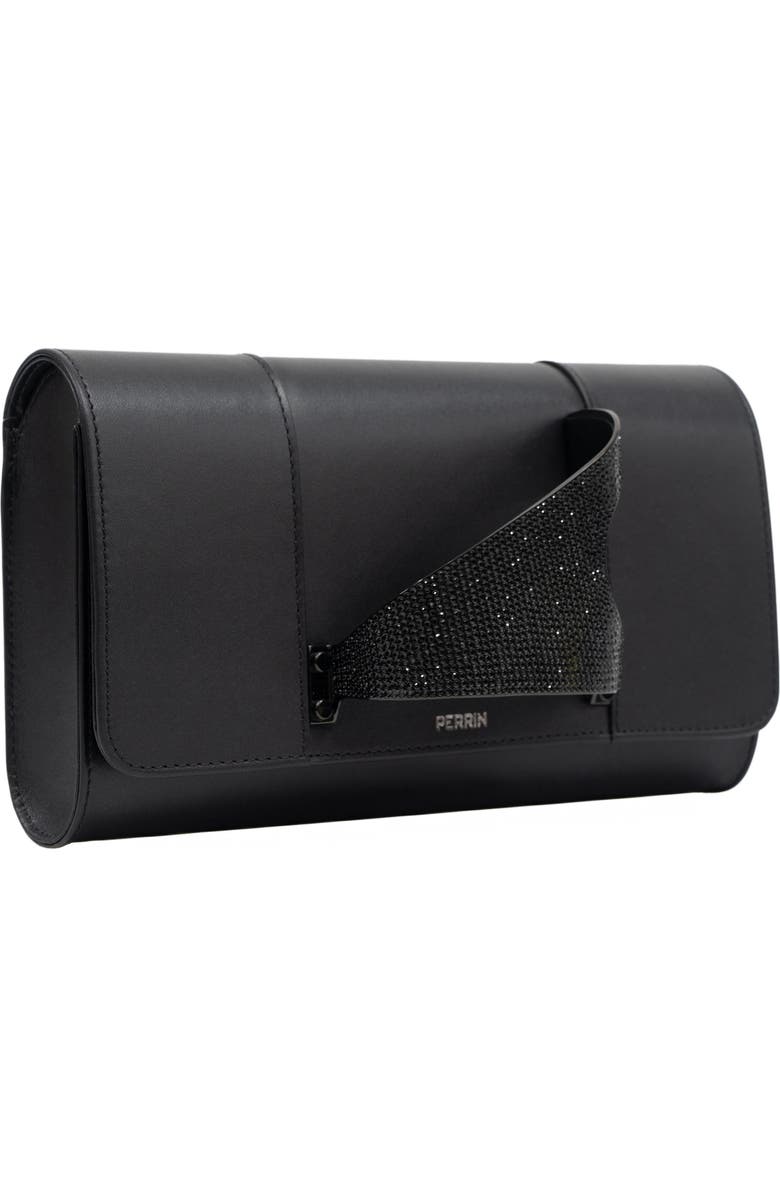 PERRIN PARIS L'Eiffel Swarovski Strass Clutch, Alternate, color, Black