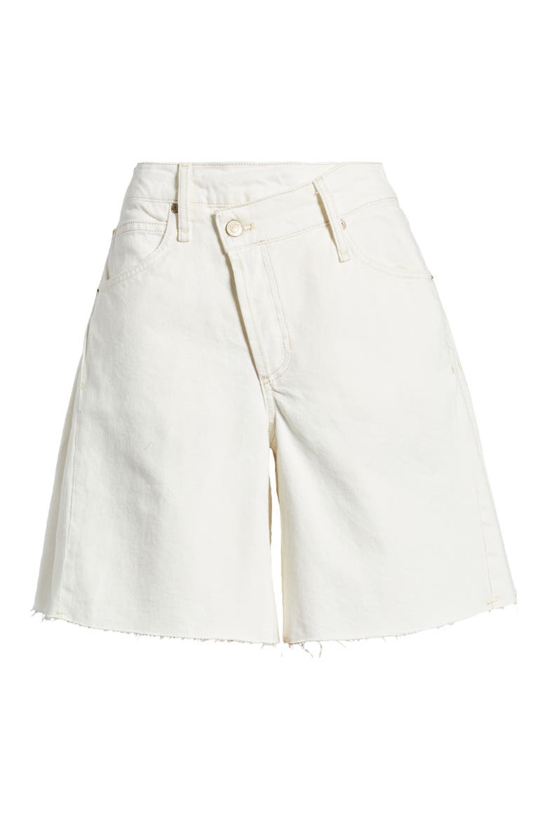 Boomerang Long Denim Shorts, Alternate, color, SNOWCONE