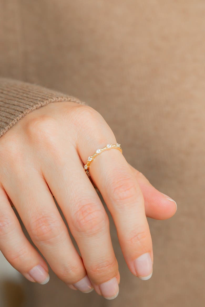 Ultra Thin Floating Eternity Band, Alternate, color, Gold Over Stering Silver