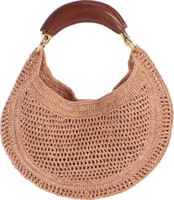 Mini Le 5 à 7 Raffia Hobo
