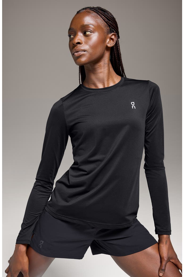 Core Long Sleeve Running T-Shirt, Alternate, color, BLACK