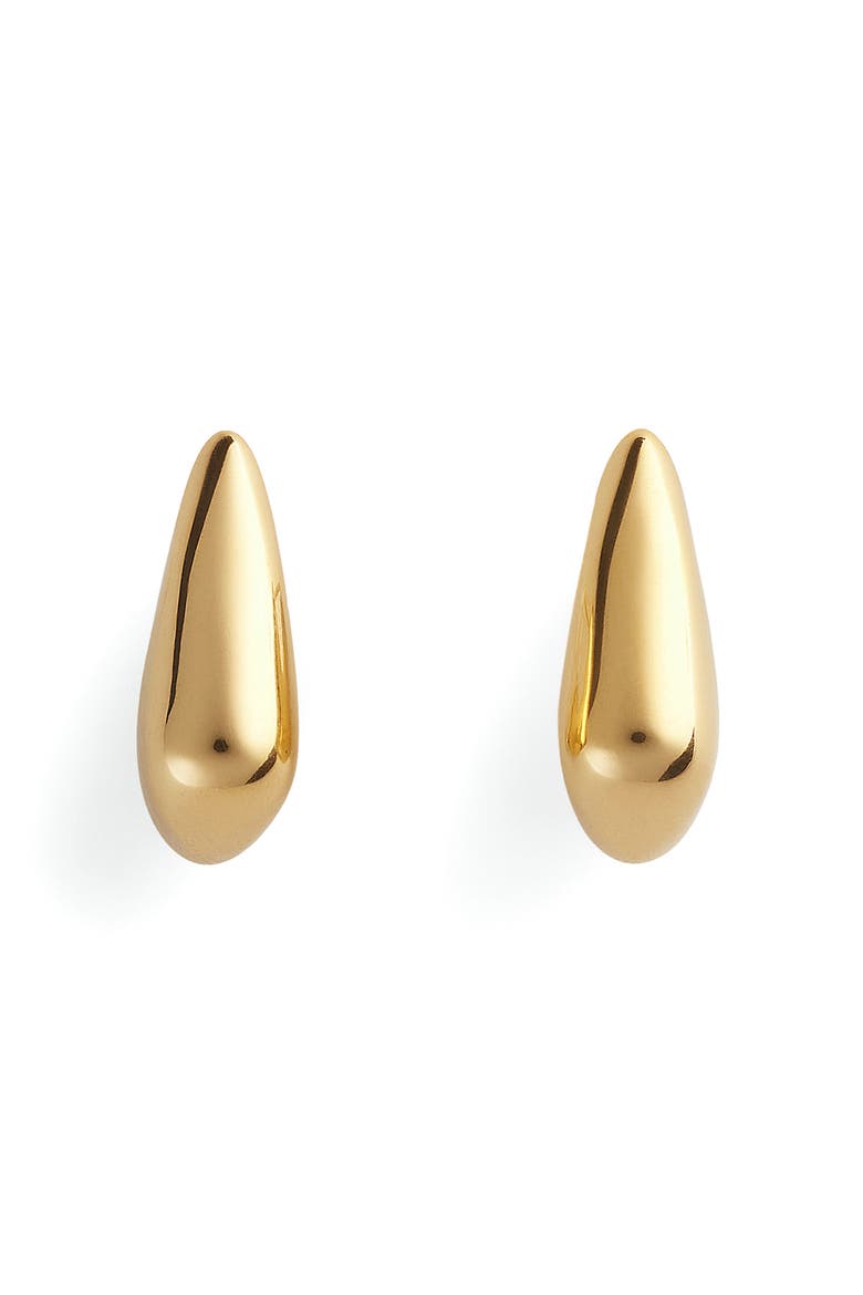 Mini Fin Earrings, Alternate, color, 8120 YELLOW GOLD