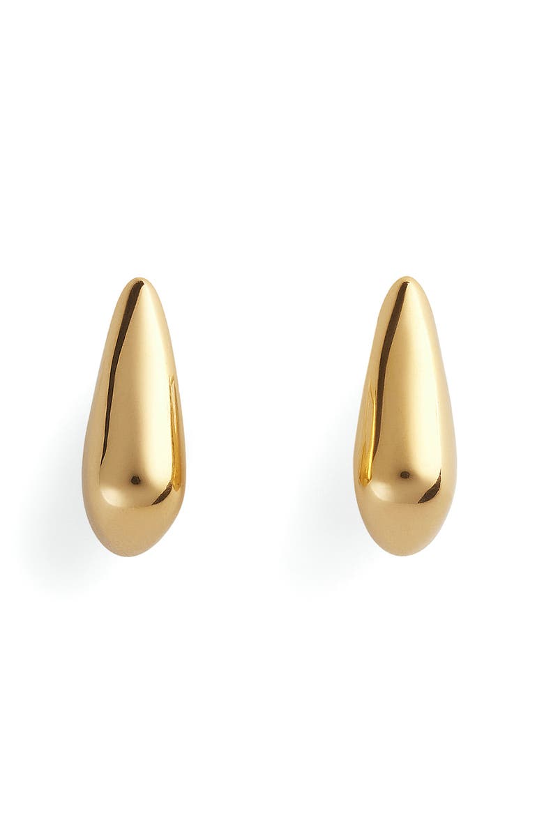Bottega Veneta Mini Fin Earrings, Alternate, color, 8120 Yellow Gold